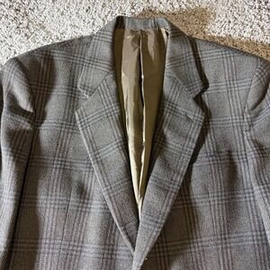 Giorgio Armani Suit Jacket Mens 40R Windowpane Le Collezioni Blazer Sport